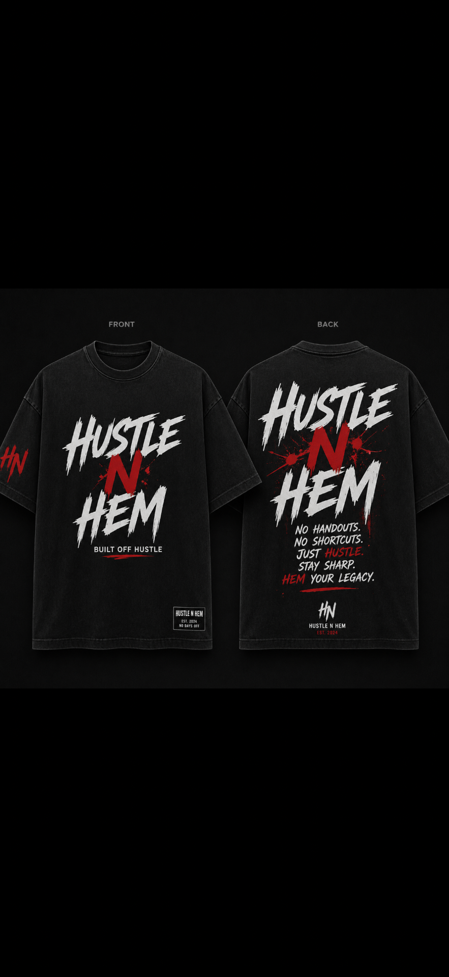 Hustle N Hem tee